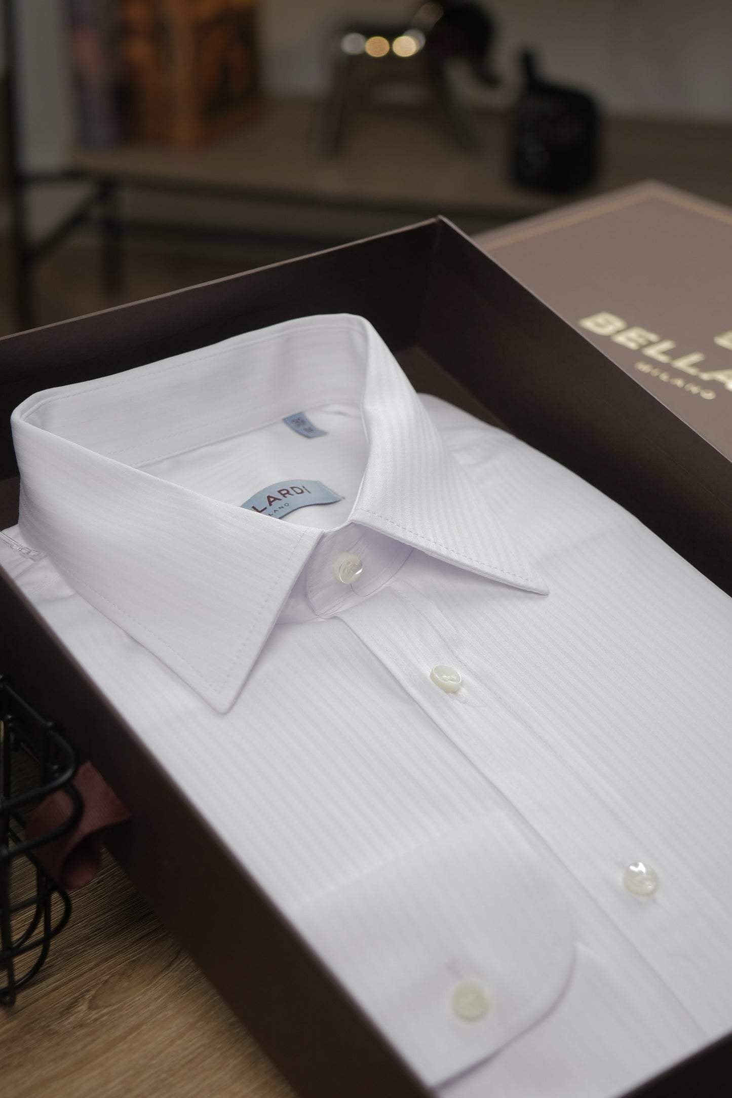 N°10 White long sleeve twill shirt slim fit